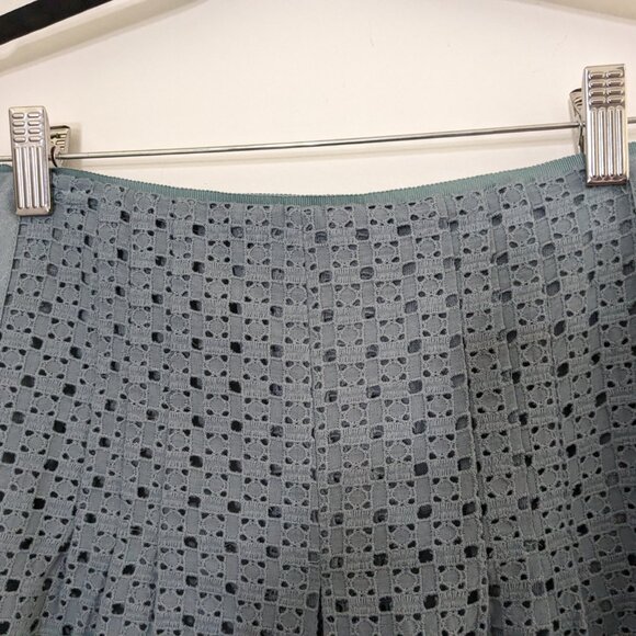 Elie Tahari Blue Eyelet Skirt - Picture 3 of 6